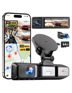 Cámara de Salpicadero 3 Canal OVAMAN K800 4K+1080P, WiFi GPS