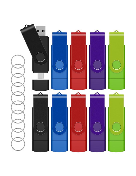 AreTop 32GB Unidad USB C Doble 2-en-1 Paquete de 10 AreTop 32GB Unidad USB C Doble 2-en-1 Paquete de 10