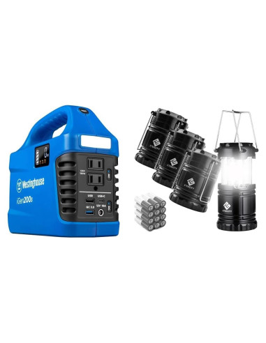 Generador Solar Portátil Westinghouse iGen200s 300W + Linterna LED