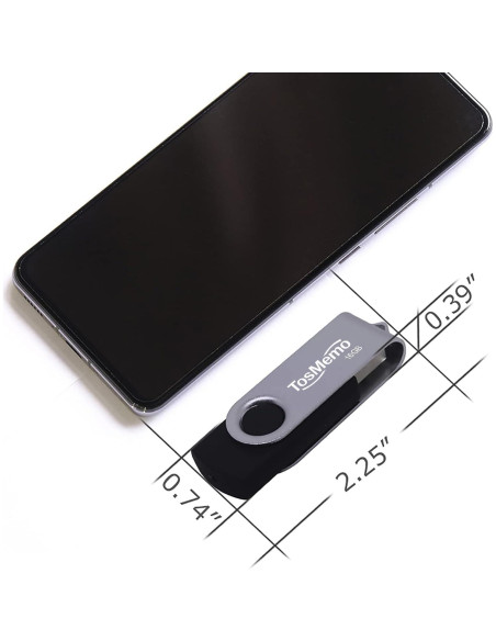 Unidad Flash USB 16GB TosMemo 2 Piezas Negro y Azul Unidad Flash USB 16GB TosMemo 2 Piezas Negro y Azul