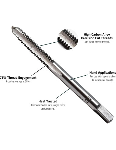 Broca y Macho de Tornillo Century 95305, 8-32NC, 1 Cuenta