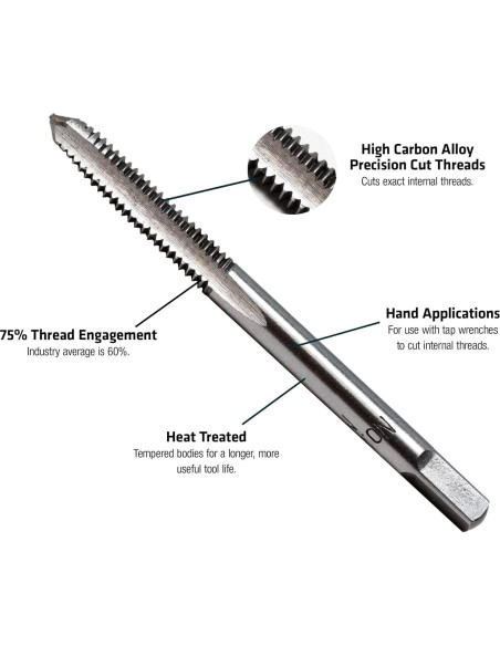 Broca y Macho de Tornillo Century 95305, 8-32NC, 1 Cuenta