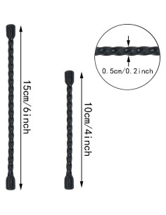 Bridas de Cable de Goma ITROLLE 20 Piezas 10 y 15 cm Negras 2