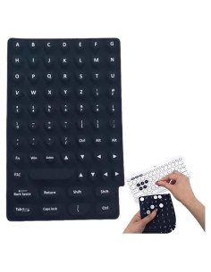 Pegatinas de Teclado SJWOW para Uñas Largas - Corazón Negro