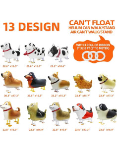 Globos de Perro Caminante Hokilands 13 Patrones Fiesta 2