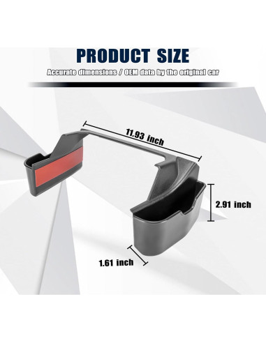 Caja de Almacenamiento Neepiar para Consola Toyota Tacoma 2016-2023