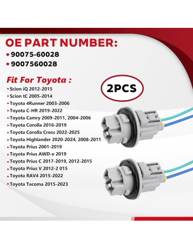 Conector de luz de giro Toyota Svicari 90075-60028 2 Pcs
