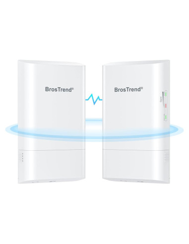 Puente WiFi Exterior BrosTrend 1KM 867Mbps Plug & Play
