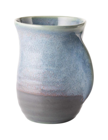 Taza Calentadora de Manos GUTE Cerámica Azul Laguna Mano Izquierda
