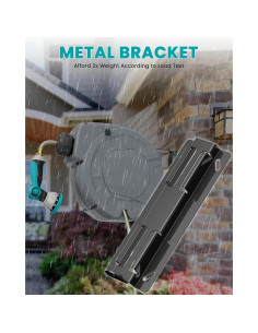 Carrete de Manguera de Jardín KUPAKY 10m Retráctil con Boquilla 10 Patrones 2