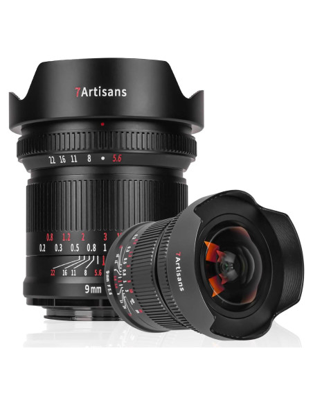 Lente Gran Angular 7artisans 9mm F5.6 132 para Canon y Sony