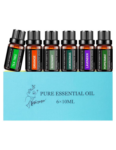 Kit de Aceites Esenciales Puros Otheya - 6 x 10ml Aromaterapia