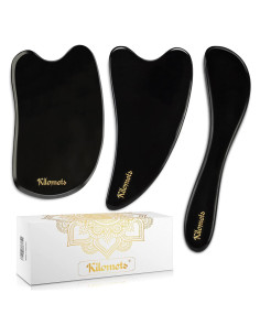 Herramienta de Masaje Gua Sha Kilomets - Drenaje Linfático Negro