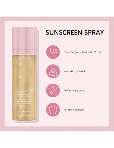 Spray Fijador Solar HRTTUO SPF 50 para Cara y Cuerpo 56.7g