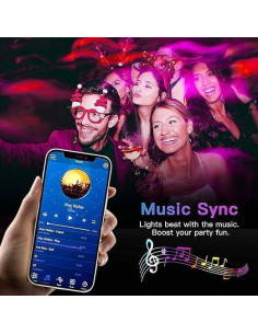 Tira LED RGB 100 pies con control remoto y música - Genérico 2