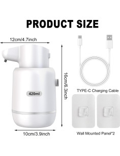 Dispensador Automático de Jabón Espumoso Tepsammion 420ml 2