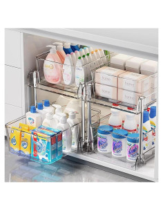 Organizadores Transparentes AITOPMART 2 Niveles 30x19 cm