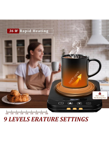 Calentador de Tazas LOUVERTOIL 36W con Temporizador y Apagado Automático