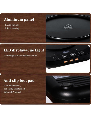 Calentador de Tazas LOUVERTOIL 36W con Temporizador y Apagado Automático