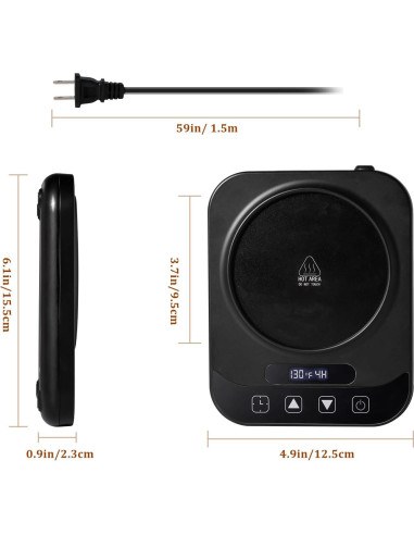 Calentador de Tazas LOUVERTOIL 36W con Temporizador y Apagado Automático