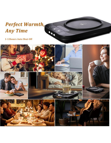 Calentador de Tazas LOUVERTOIL 36W con Temporizador y Apagado Automático