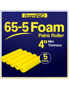 Rodillos de Pintura FoamPRO 65-5 Espuma 10 cm - Paquete de 5 2