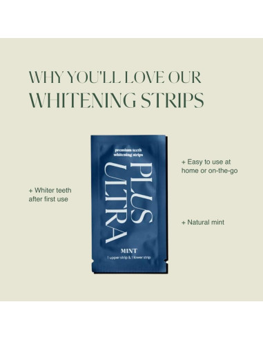 Tiras Blanqueadoras de Dientes Plus Ultra - 14 Días - Menta
