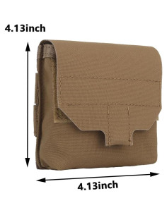 Bolsa Utilitaria Mini Molle SABADO Marrón Coyote 10x10cm 2