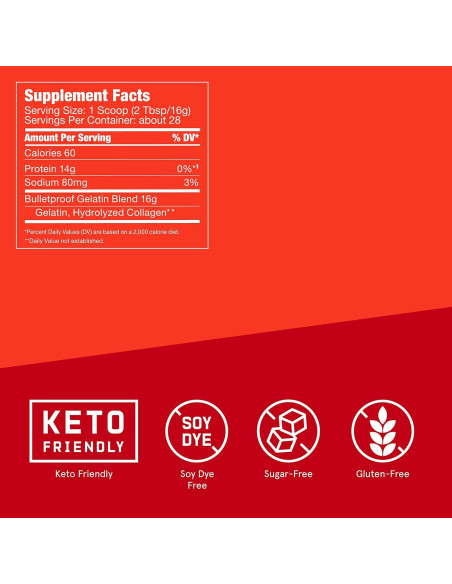 Collagelatina Bulletproof Sin Sabor 453.6g - Proteína de Colágeno