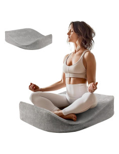 Cojín de Meditación Lisenwood Grande Espuma Firme Gris 63.5cm