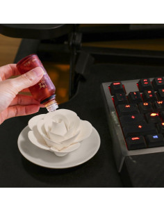 Difusor Pasivo de Cerámica Oumeiben - Camelia Blanca, 8.89cm 2