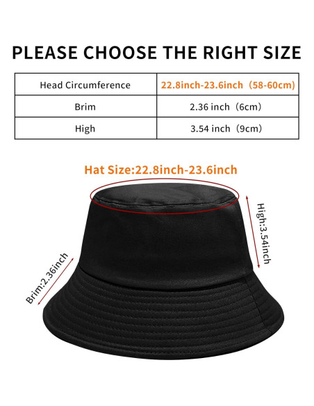 Sombrero de Cubo PFFY UV 50+ Unisex 2 Paquetes Blanco/Negro