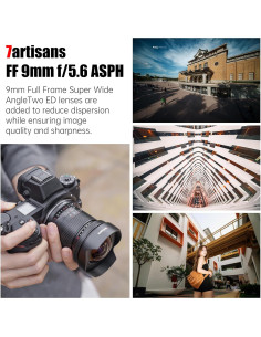 Lente Gran Angular 7artisans 9mm F5.6 132 para Canon y Sony 2