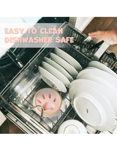 Cuenco de Alimentación Lenta YOBRO Rosa para Perros Medianos