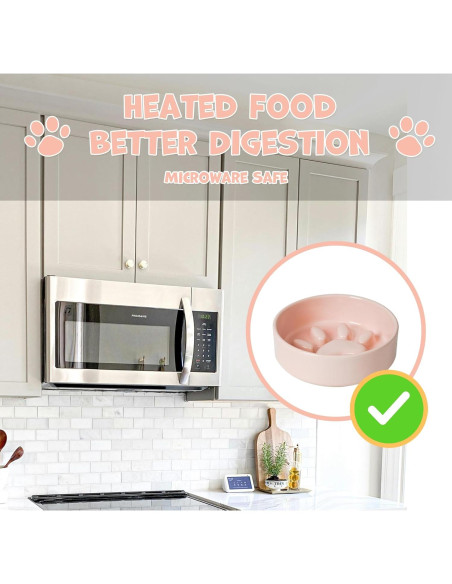 Cuenco de Alimentación Lenta YOBRO Rosa para Perros Medianos