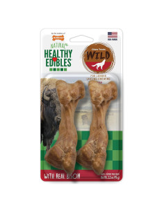 Premios para Perros Nylabone Healthy Edibles Bisonte 2 Unidades