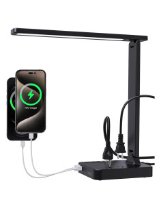 Lámpara de Escritorio LED COZOO con Cargador USB y Temporizador