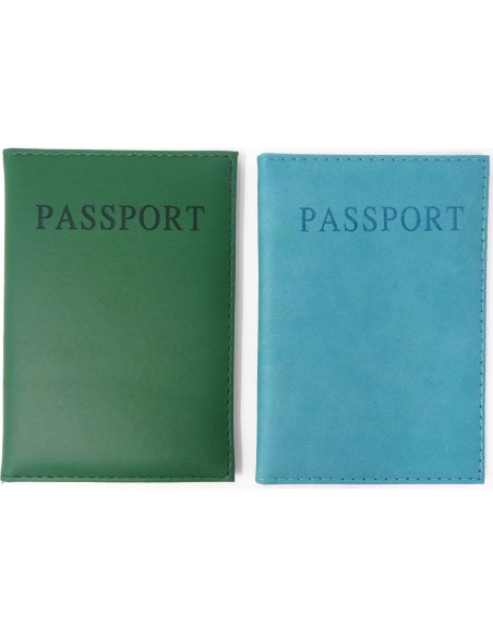 Funda de Pasaporte Honbay 2PCS Cuero Artificial Unisex