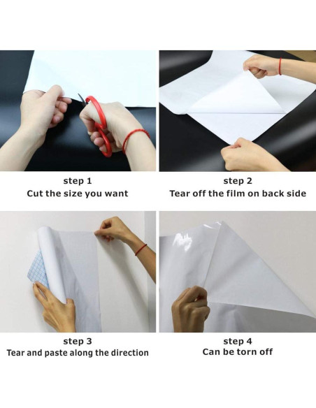 2 Rollos de Papel de Pizarra Blanca TOP-Pindu 200x44 cm