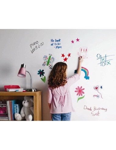 2 Rollos de Papel de Pizarra Blanca TOP-Pindu 200x44 cm