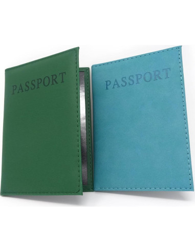 Funda de Pasaporte Honbay 2PCS Cuero Artificial Unisex