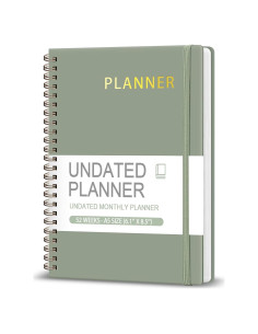 Planificador Semanal Sin Fecha VALOME A5 Verde 52 Semanas