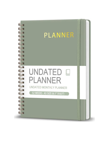 Planificador Semanal Sin Fecha VALOME A5 Verde 52 Semanas