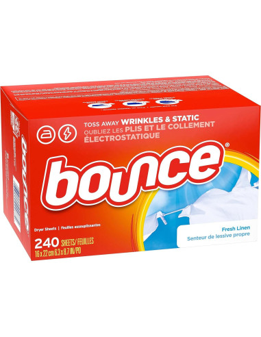 Hojas de Secadora Bounce Suavizante Tela Lino Fresco 240 Unidades