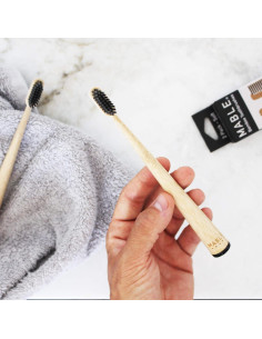 Paquete de 2 Cepillos de Dientes de Bambú MABLE - Cerdas Suaves 2