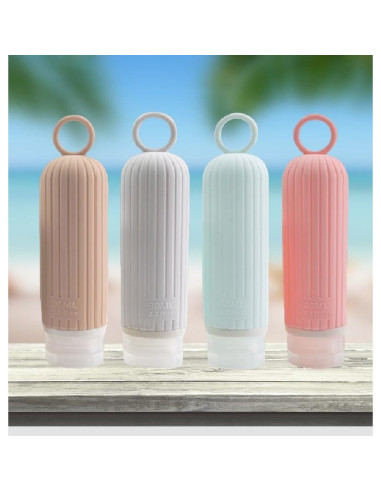 Botellas de Silicona Fullplus 3 oz Reutilizables para Viaje