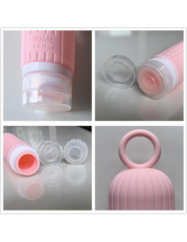 Botellas de Silicona Fullplus 3 oz Reutilizables para Viaje