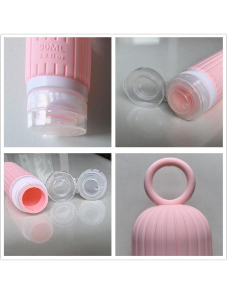 Botellas de Silicona Fullplus 3 oz Reutilizables para Viaje