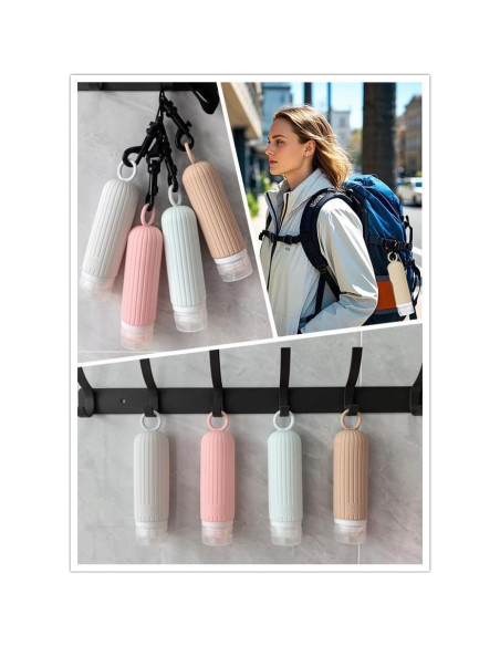 Botellas de Silicona Fullplus 3 oz Reutilizables para Viaje