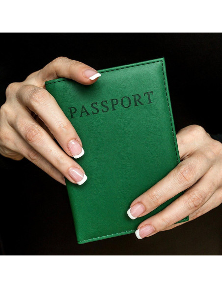 Funda de Pasaporte Honbay 2PCS Cuero Artificial Unisex